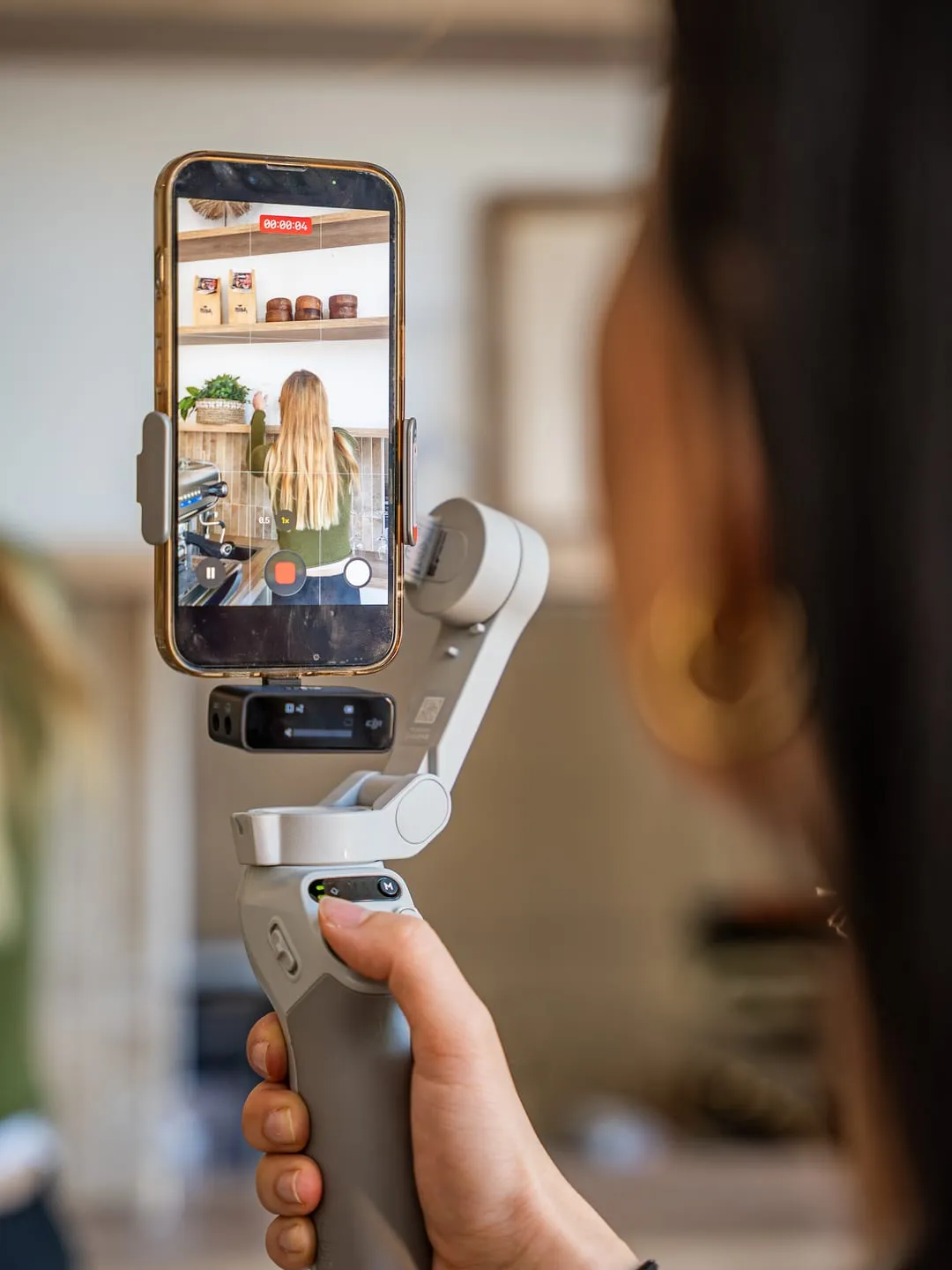 Videodreh mit dem Smartphone am Handgimbal